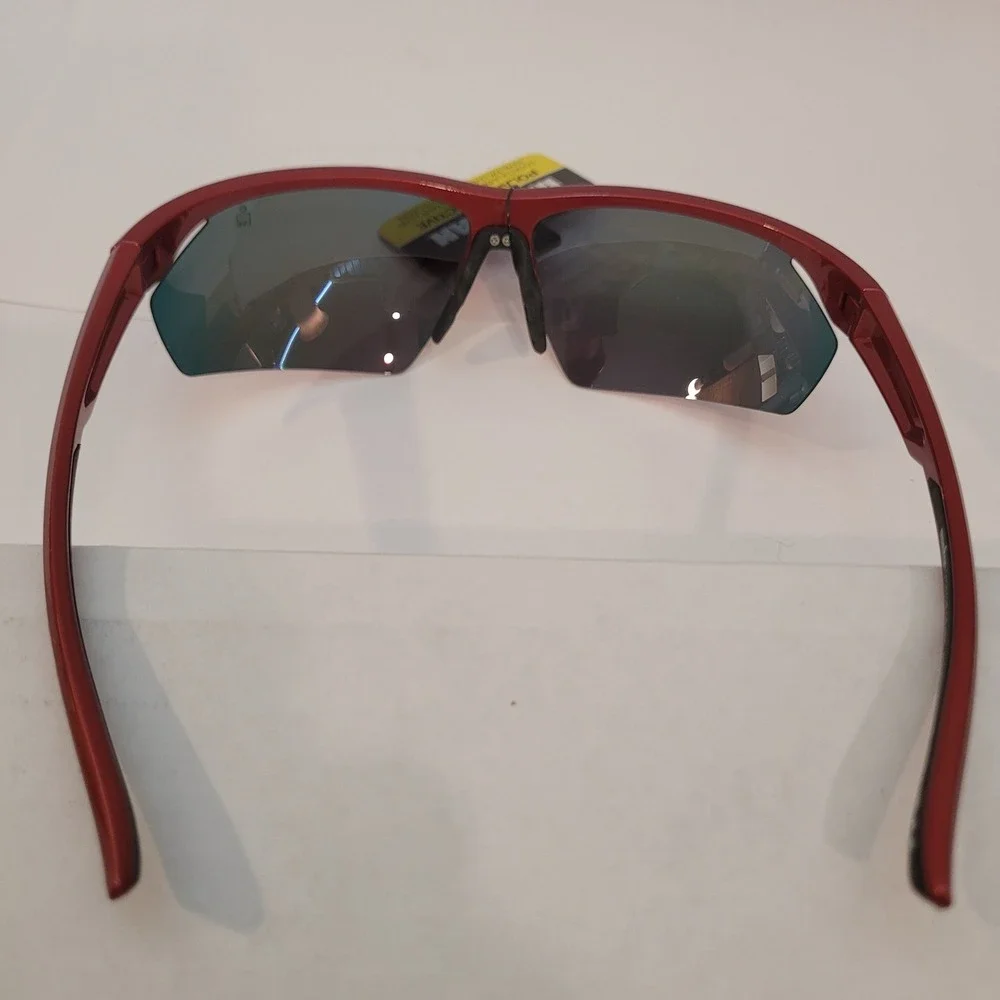 Foster Grant Ironman Sunglasses Mens‎ Polarized Active Red Mirror NS1124